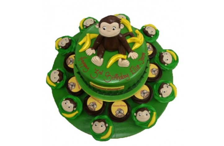 Curious George Cake & Cupcakes